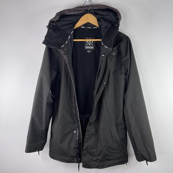 Nomis Jackets & Coats Nomis Men Black Snowboard Hood Zip Up